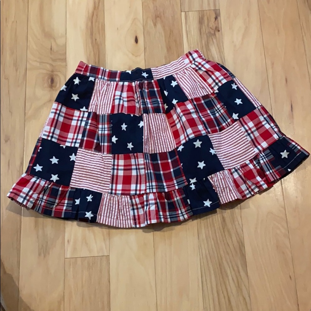 Gymboree 5T red, white & blue lined skirt.